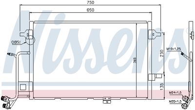 Радиатор кондиционера NISSENS 94430