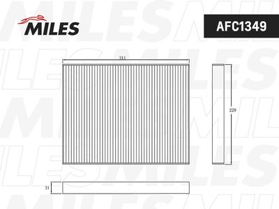 Фильтр салона угольный Miles AFC1349