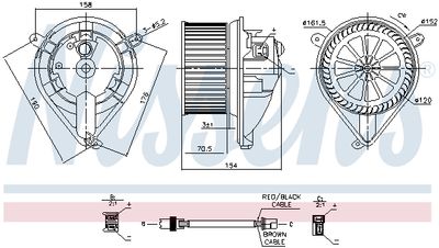 Вентилятор отопителя салона NISSENS 87052