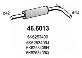 Глушитель средняя часть ASSO 466013