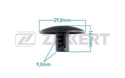 Клипса крепежная Zekkert BE2091