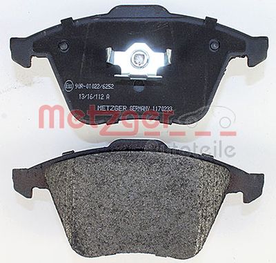 Колодки дискового тормоза с накладками в сборе Metzger 1170233