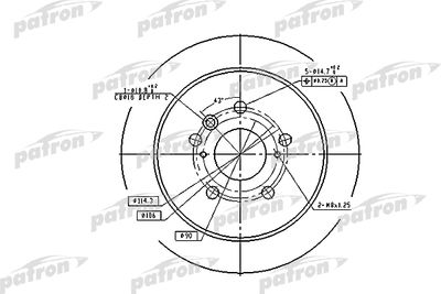 Диск тормозной PATRON PBD7257