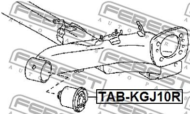 Сайлентблок задней балки FEBEST TABKGJ10R