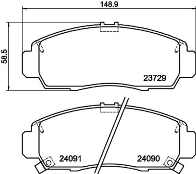 Колодки тормозные дисковые передние Nisshinbo NP8010