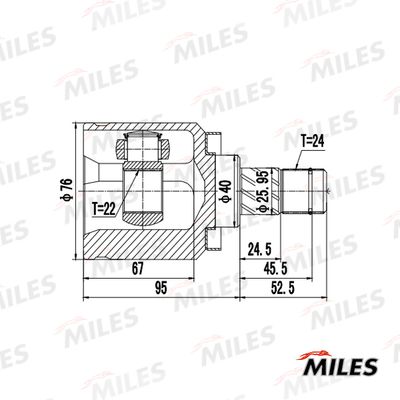 ШРУС внутренний Miles GA10082