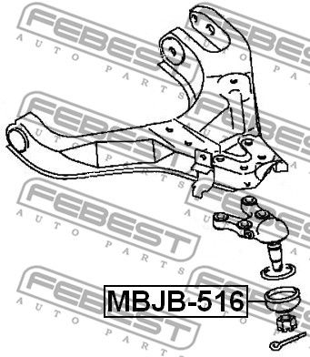 Пыльник опоры шаровой нижнего рычага FEBEST MBJB516