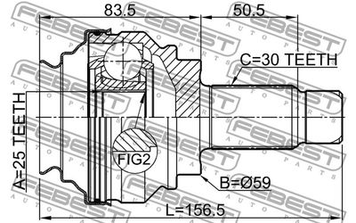 ШРУС наружный задний FEBEST 1910X1R