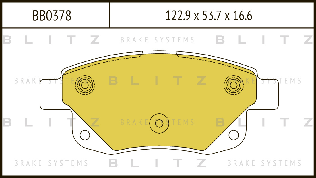 Колодки тормозные дисковые задние BLITZ BB0378
