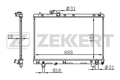 Радиатор охлаждения двигателя Zekkert MK1585
