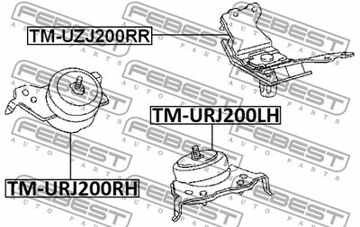 Подушка двигателя передняя левая FEBEST TMURJ200LH