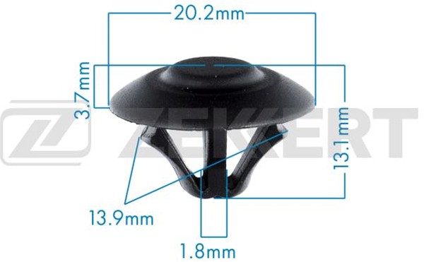 Клипса крепежная Zekkert BE2360