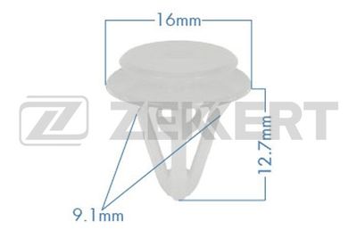 Клипса крепежная Zekkert BE3529