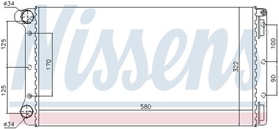 Радиатор системы охлаждения NISSENS 61899