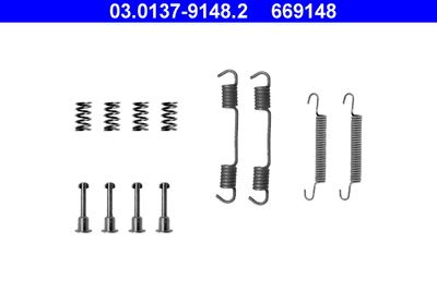 Комплект установочный барабанных колодок MasterKit 77AP115