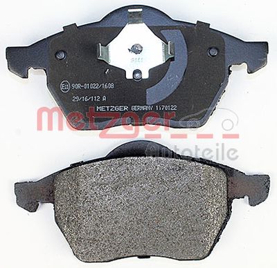Колодки дискового тормоза с накладками в сборе Metzger 1170122