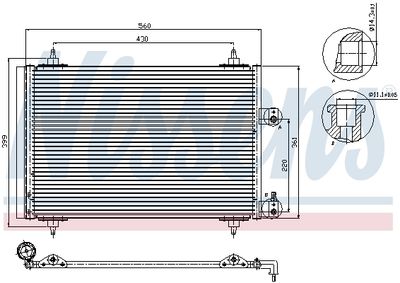 Радиатор кондиционера с осушителем NISSENS 94560