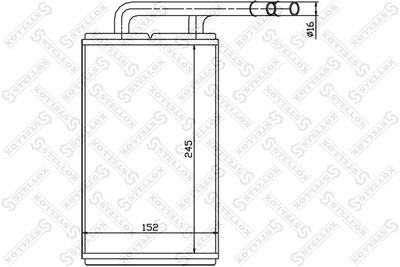 Радиатор отопителя STELLOX 1035111SX