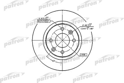 Диск тормозной передний PATRON PBD2586