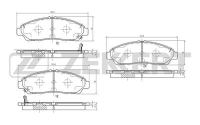 Колодки тормозные дисковые передние Zekkert BS1958
