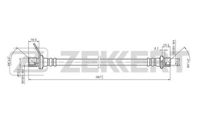 Шланг тормозной задний левый Zekkert BS9262