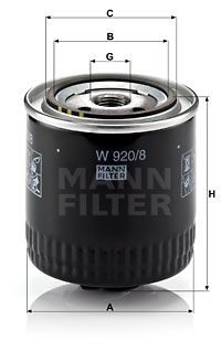 Фильтр масляный MANN-FILTER W9208