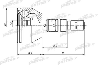 ШРУС наружный комплект PATRON PCV1504