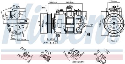 Компрессор кондиционера NISSENS 890633