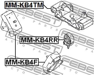Опора КПП FEBEST MMKB4TM