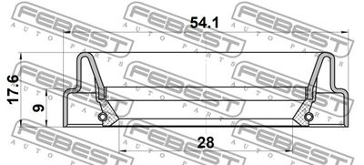 Сальник полуоси FEBEST 95FDS30540918X