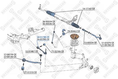 Рычаг задний нижний левый STELLOX 5401790SX
