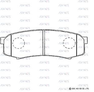 Колодки тормозные дисковые ADVICS SN120