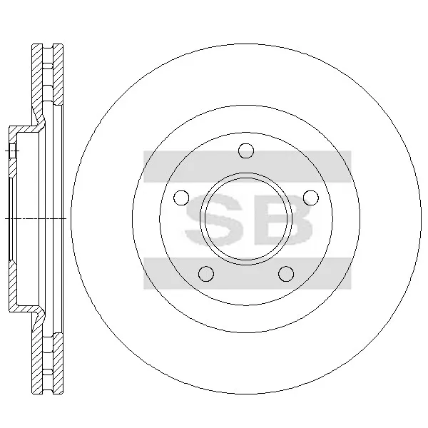Диск тормозной передний SANGSIN SD4361