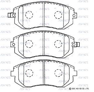 Колодки тормозные дисковые ADVICS SN692P