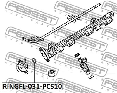 Кольцо уплотнительное регулятора давления топлива FEBEST RINGFL031PCS10