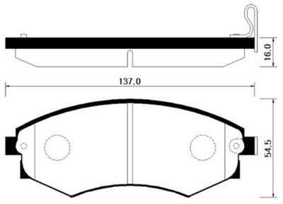 Колодки тормозные дисковые передние HSB HP4001