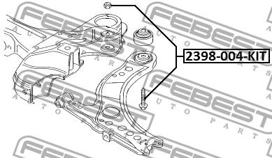 Болт крепления подвески ремкомплект FEBEST 2398004KIT