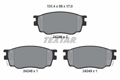 Колодки тормозные дисковые передние TEXTAR 2424601