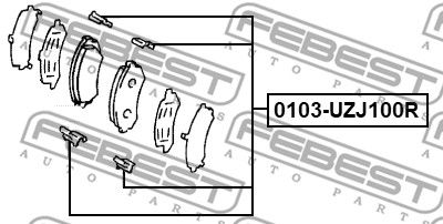 Комплект монтажный тормозных колодок TOYOTA 0494860010