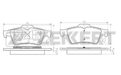 Колодки тормозные дисковые задние Zekkert BS1474