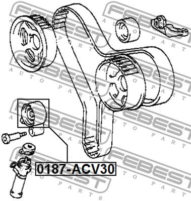 Ролик натяжителя ремня ГРМ FEBEST 0187ACV30
