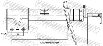 Амортизатор передний правый FEBEST 25110006FR