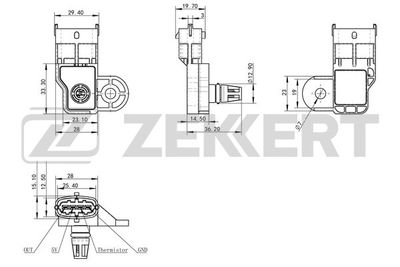 Датчик давления воздуха Zekkert SE1042