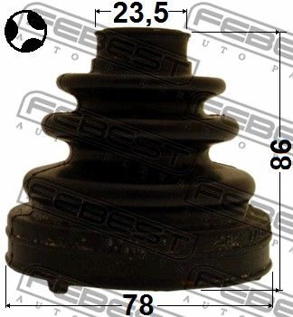 Пыльник ШРУС внутреннего комплект FEBEST 0115GSU45T