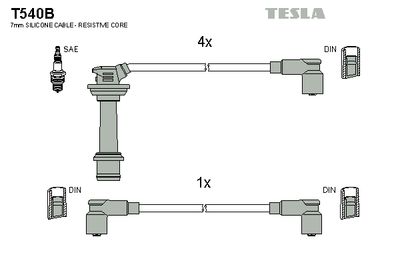 Провода зажигания TESLA T540B
