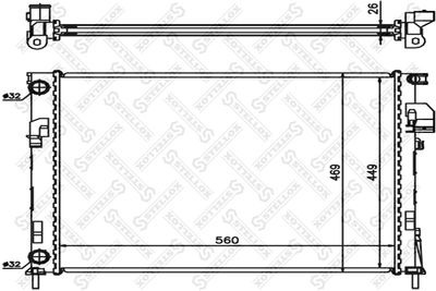 Радиатор системы охлаждения STELLOX 1026003SX