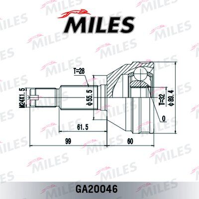 ШРУС наружный Miles GA20046