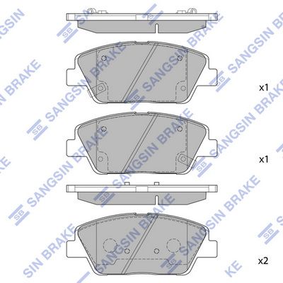 Колодки тормозные передние SANGSIN SP1397