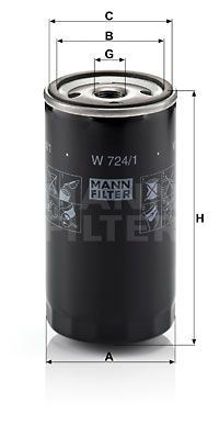 Фильтр масляный MANN-FILTER W7241
