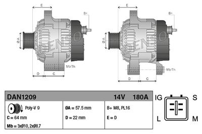 Генератор DENSO DAN1209